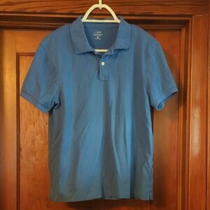 J. Crew Flex Pique Blue Polo Shirt